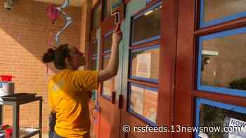 Military members assist Chesapeake schools as part of back to school project