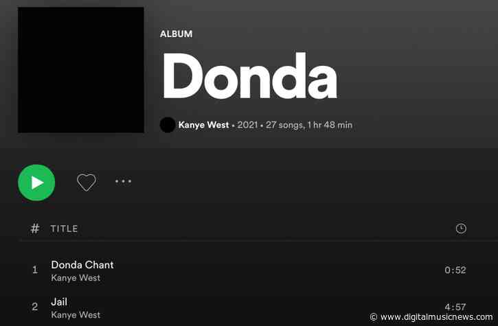 Kanye West’s ‘Donda’ Achieves Second-Biggest Album Debut on Spotify – 100MM Listens in 24 Hours