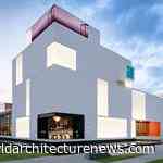 China’s white building with blue eyes by Minggu Design