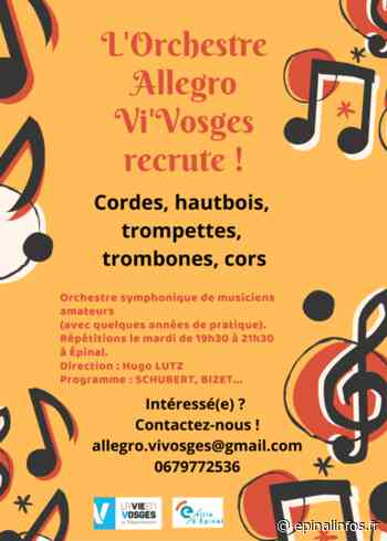 L'Orchestre Allegro Vi'Vosges recrute ! - Epinal infos - Epinal Infos