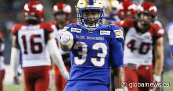 Harris, Blue Bombers open important home-and-home series with unbeaten Roughriders