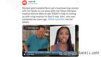 Suni Lee's dad receives electric wheelchair from Simone Biles on TODAY Show