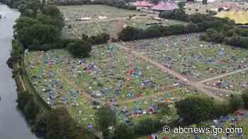 WATCH:  Litter strewn over fields after festival