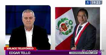 Edgar Tello sobre posible renuncia de Maraví: Sería un atentado contra el derecho a la presunción de inocencia - Canal N