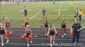 York-Poquoson SRO takes up the pom-poms during high school football game. Watch the video here.
