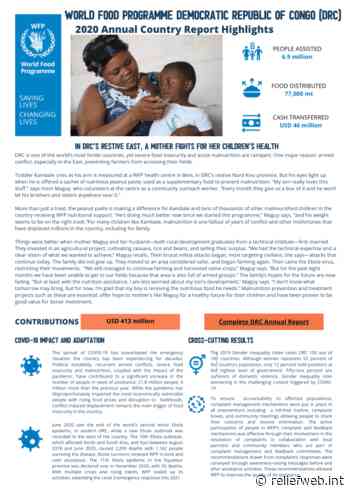 World Food Programme Democratic Republic of Congo 2020 Annual Country Report Highlights - Democratic Republic of the Congo - ReliefWeb