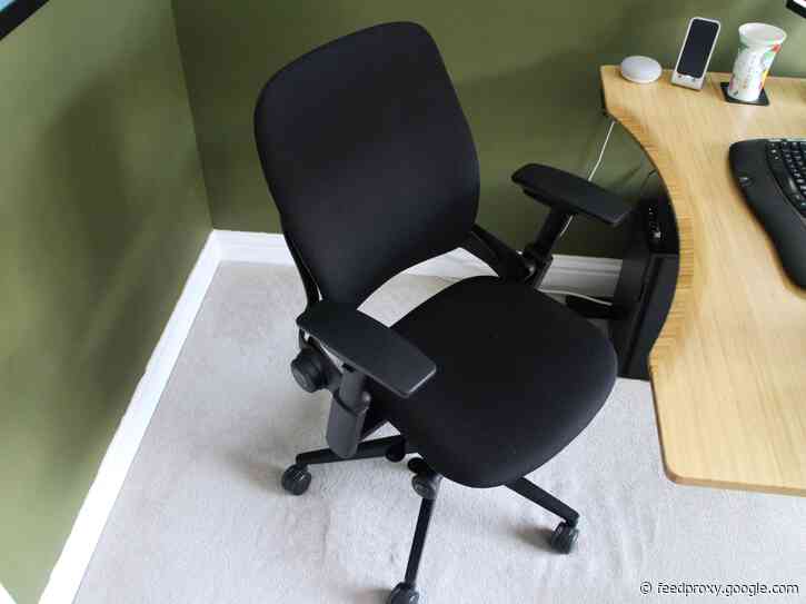 This fully adjustable office chair relieves my back pain and supports my entire body - I can sit on it for hours without getting sore