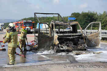 Brand auf A4 bei Dresden: Verkehr weiter behindert - Sächsische.de