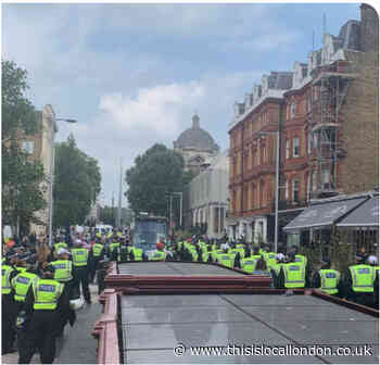 Five Met officers injured after London anti-vaccine protest