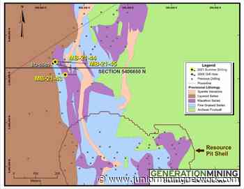 Generation Mining discovers near surface mineralization 300 metres north of the Marathon Deposit – drill intercepts of up to 1.92 g/t palladium and 0.83% copper over 8 metres - Junior Mining Network