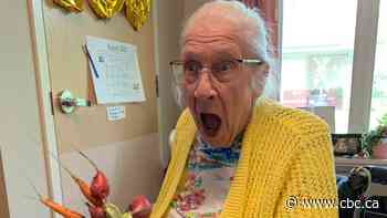 100-year-old woman learns gardening; enjoys first harvest