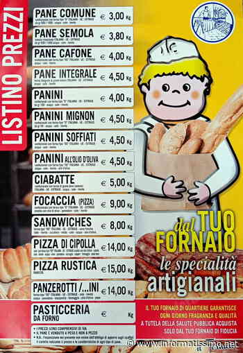 Da martedì aumenta il prezzo del pane anche a Putignano - Putignano Informatissimo