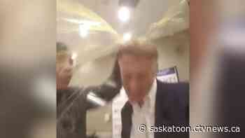 Video shows man egging Maxime Bernier at campaign stop in Saskatoon