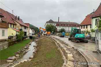 Mit Steinen und Gras: Der Schmiecha wird in Onstmettingen das Bett neu gemacht - Zollern-Alb-Kurier