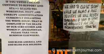 Diner Owner Who Posted Sign Refusing Service to Biden Supporters Gets a Massive Surprise, Forced to Close Early
