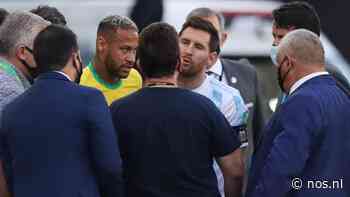 Braziliaanse officials halen vier Argentijnen van het veld, interland gestaakt - NOS