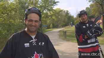 Team of visually-impaired skaters on journey across Ontario to raise money for blind hockey