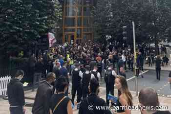 Police officers injured during clashes with protesters - Barrhead News