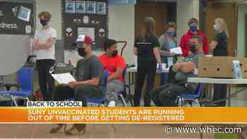 Unvaccinated SUNY students running out of time to get COVID-19 vaccine