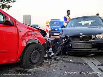 Frontalzusammenstoß in der Baustelle