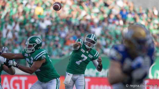 Riders take first loss of the season to Bombers in Labour Day Classic