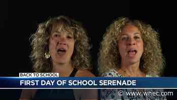 Sodus Central School District staff sings serenade to welcome students back to school