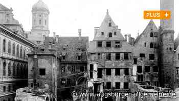 Viele Gebäude und ein schmaler Turm: So sah der Rathausplatz früher aus - Augsburger Allgemeine