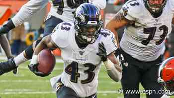 Bell among RBs at Ravens tryout after Hill injury