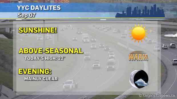 Above-seasonal conditions in Calgary this week