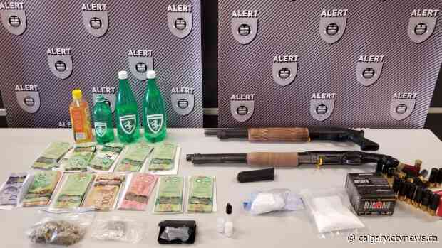 Cocaine, sawed-off shotguns and cash seized from Medicine Hat home