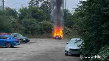 Dresden: Geklautes Auto vorm Bahnhof abgebrannt - BILD