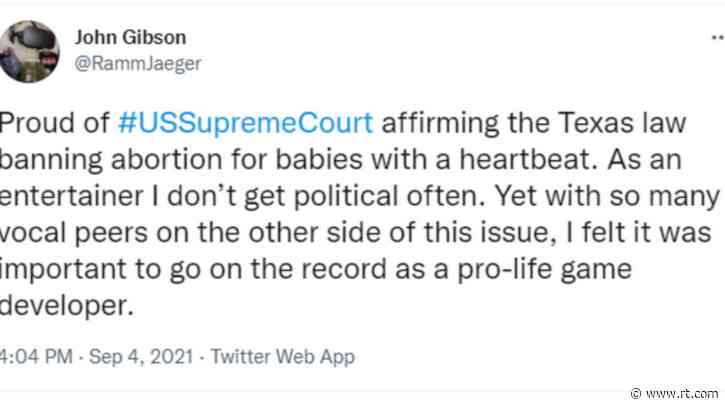 Video game developer Tripwire’s CEO forced to STEP DOWN for tweeting in support of anti-abortion law in Texas