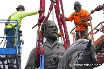 Statue of Confederate Robert E. Lee taken down in Virginia