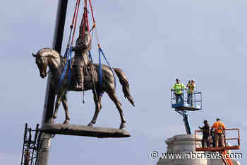 Robert E. Lee statue taken down, cut into pieces
