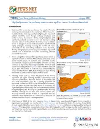 Yemen Food Security Outlook Update, August 2021 - Yemen - ReliefWeb
