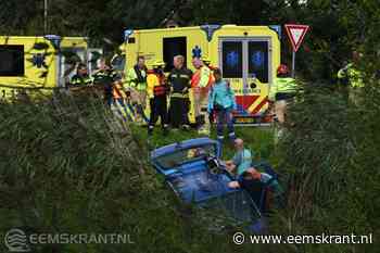 Auto in sloot beland bij ongeluk op de N360 bij Tjamsweer - Eemskrant | Nieuws uit de regio - Eemskrant