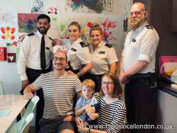 Cops meet baby they delivered on south London street