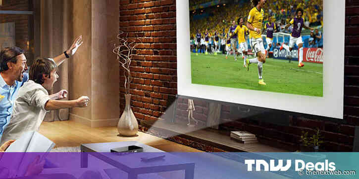 This portable projector has a bulb 4 times stronger than competitors, projects up to 200 inches — and almost 70% off