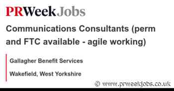 Gallagher Benefit Services: Communications Consultants (perm and FTC available - agile working)