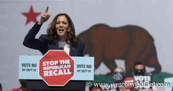 Protesters Give Kamala Harris an Unfriendly Welcome as She Campaigns for Gavin Newsom