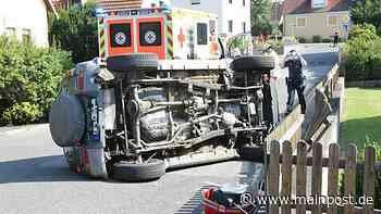 Geländewagenfahrer kollidiert in Heustreu mit Zaun und wird verletzt - Main-Post