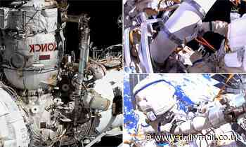 Russian cosmonauts take seven-hour spacewalk after smoke alarm goes off on their side of the ISS