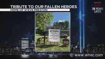 Local firefighter displays tribute to fallen first responders
