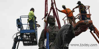 Statue of Confederate Robert E. Lee taken down in Virginia