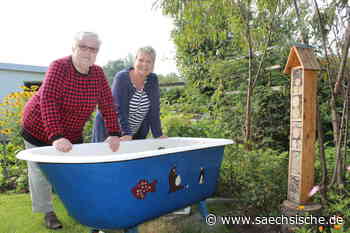 Riesa: Was macht die blaue Badewanne im Garten? - Sächsische.de