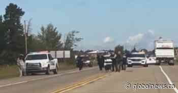 RCMP police vehicle used to knock down and arrest man in Alberta