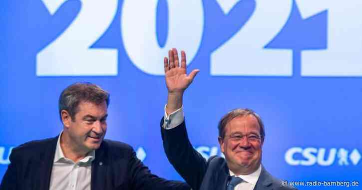 Söder und Laschet wollen mit Geschlossenheit aus Umfragetief