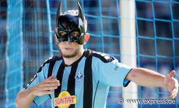 Waldhof Mannheim: Trainer feiert Lebeau in Batman-Maske - Express.de