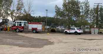 Saskatoon police, fire department respond to large acreage fire on 11th St. W and Hwy 7