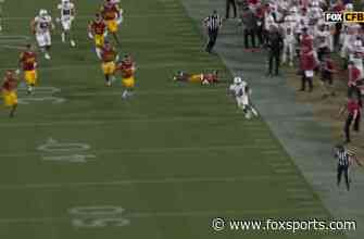 Nathaniel Peat turns on the jets, takes 87-yard rush to the house to give Stanford a 7-0 lead over USC
